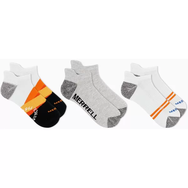 imageMerrell Mens and Womens Recycled Everyday Half Cushion Socks  3 Pairs  Breathable Hiking SocksLow Cut Tab  Black Hike on
