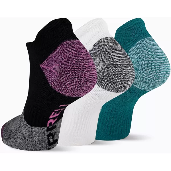 imageMerrell Mens and Womens Recycled Everyday Half Cushion Socks  3 Pairs  Breathable Hiking SocksLow Cut Tab  Pink Assorted