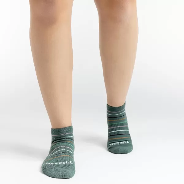 imageMerrell Mens and Womens Recycled Everyday Half Cushion Socks  3 Pairs  Breathable Hiking SocksLow Cut Tab  Purple Assorted