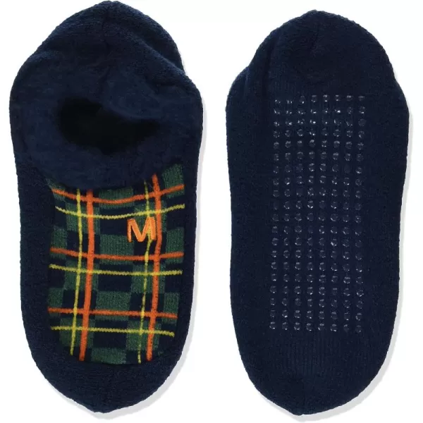 imageMerrell Unisex Adult Cozy Gripper Low Cut Slipper Socks  Unisex Soft Brushed Inner Layer and Full CushionNavy