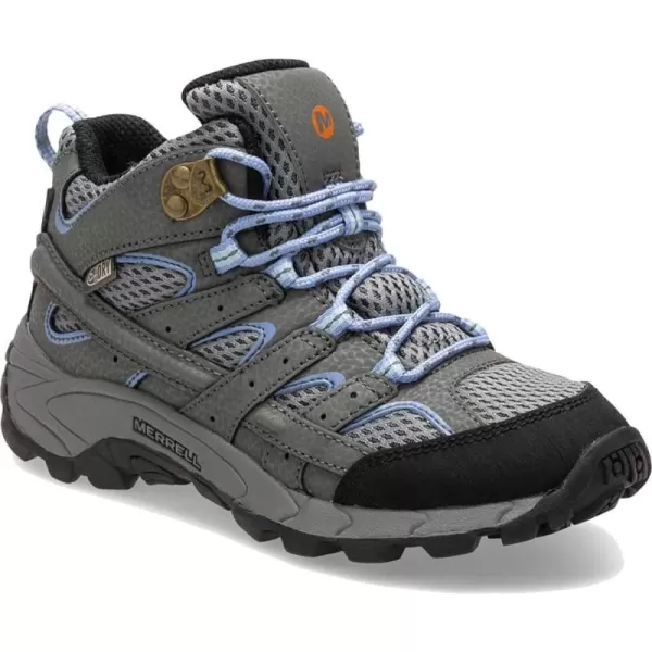 imageMerrell UnisexChild Moab 2 Mid WTRPF Hiking BootGreyPeriwinkle