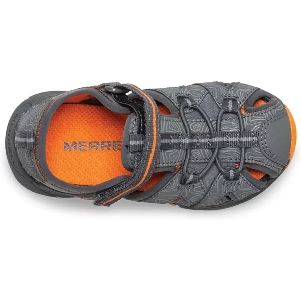 imageMerrell UnisexChild Hydro Junior Sport SandalGreyOrange