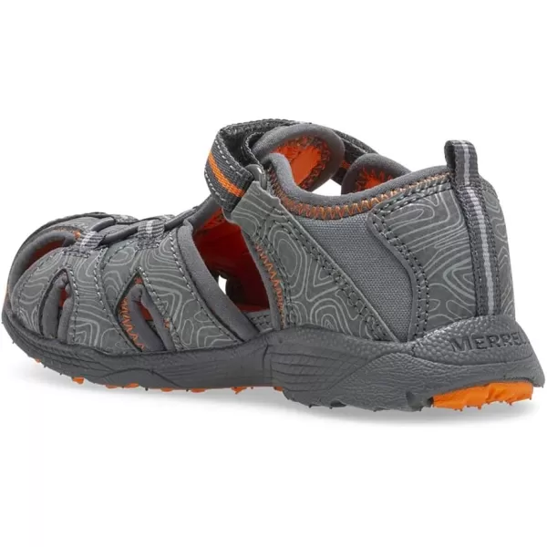 imageMerrell UnisexChild Hydro Junior Sport SandalGreyOrange