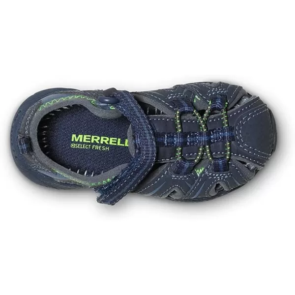 imageMerrell UnisexChild Hydro Junior Sport SandalNavyGreen