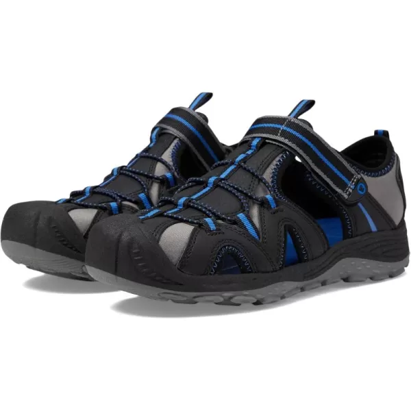 imageMerrell UnisexChild Hydro 2 SandalBlackGreyRoyal