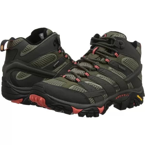 imageMerrell Womens Moab 2 Vent Mid Hiking BootGrey Beluga Olive
