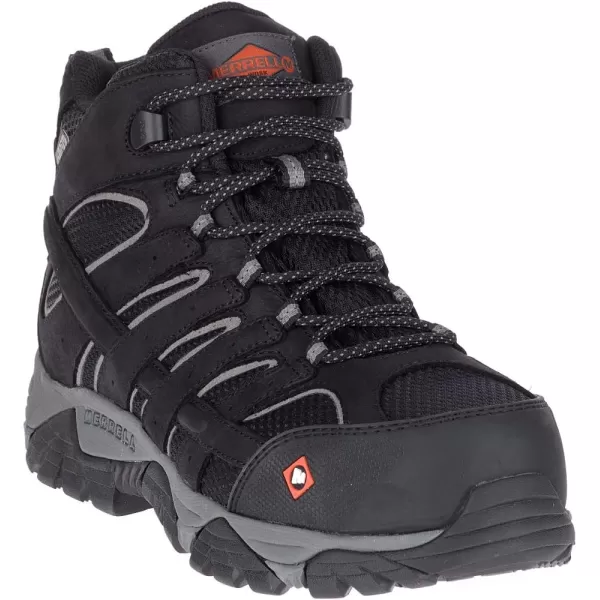 imageMerrell Mens Moab Vertex Mid Waterproof Composite Toe Construction BootBlack