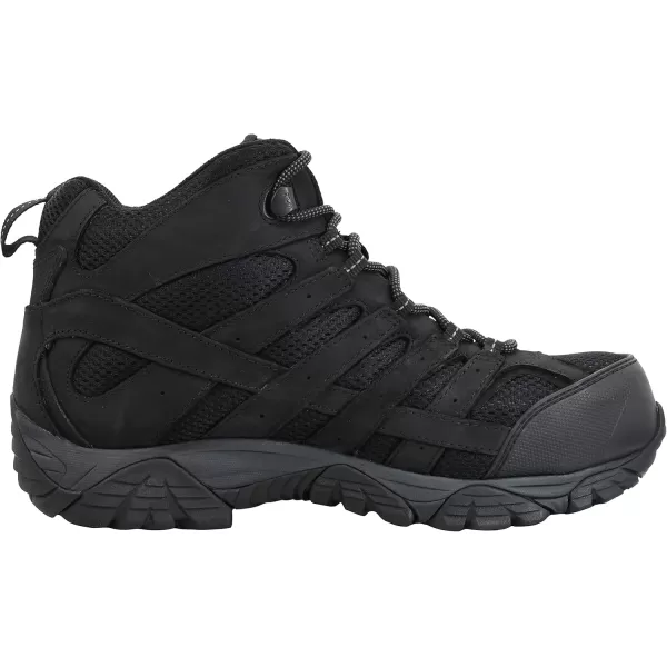 imageMerrell Mens Moab Vertex Mid Waterproof Composite Toe Construction BootBlackBlack