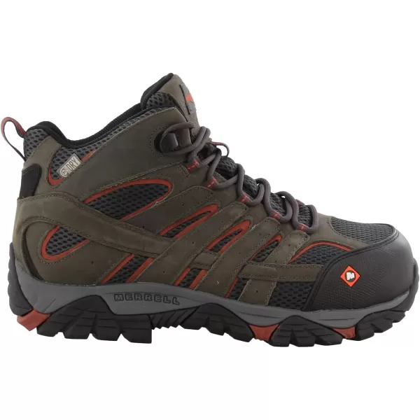 imageMerrell Mens Moab Vertex Mid Waterproof Composite Toe Construction BootPewter