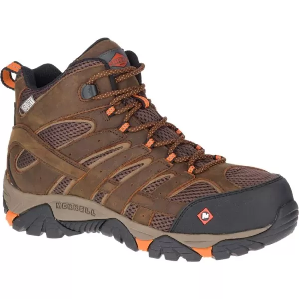 imageMerrell Mens Moab Vertex Mid Waterproof Composite Toe Construction BootClay