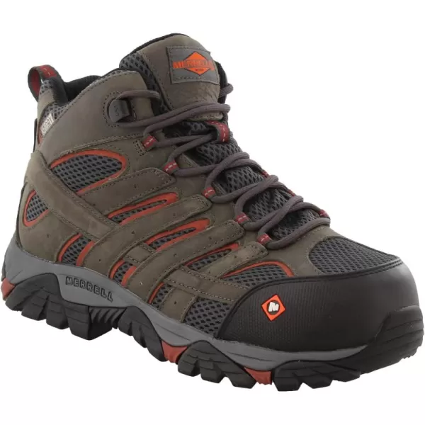 imageMerrell Mens Moab Vertex Mid Waterproof Composite Toe Construction BootPewter