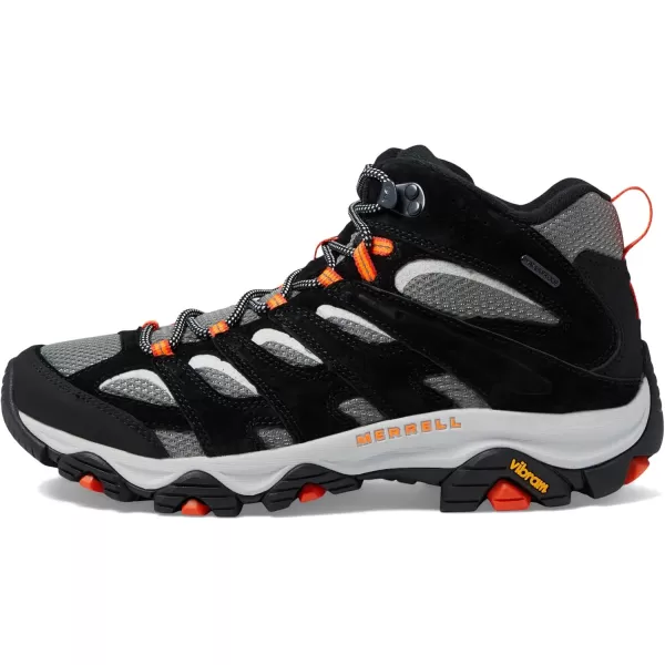 imageMerrell Mens Moab 3 Mid Waterproof Hiking BootBlackTangerine