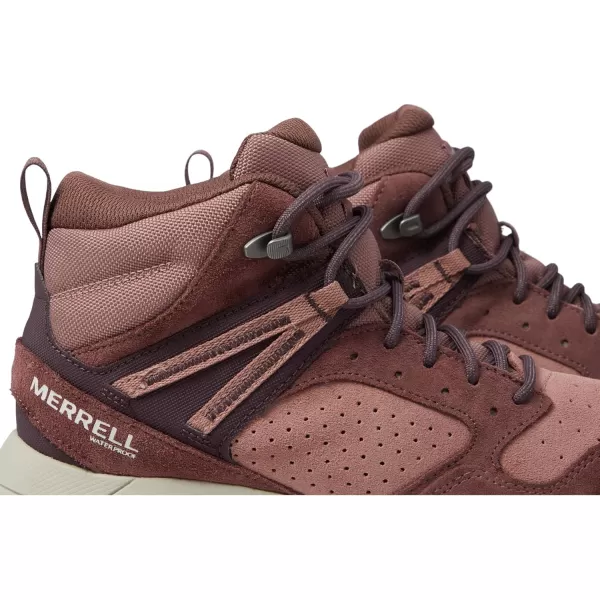 imageMerrell Mens Wildwood Mid Leather Waterproof Hiking BootMarronBurlwood