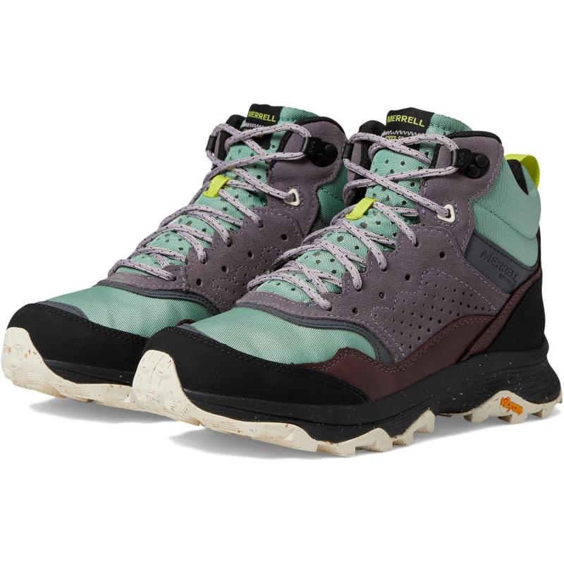 imageMerrell Speed Solo Mid Waterproof Hiking Boots for Men  FloatPro Foam Midsole  Removable PU FootbedJade