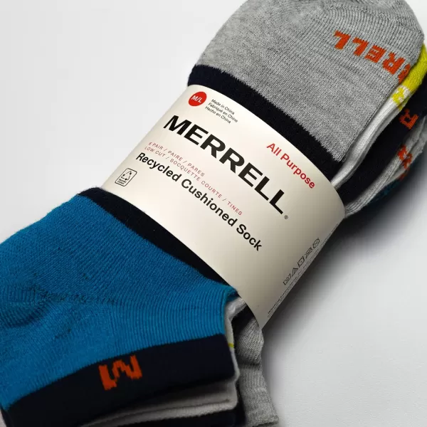 imageMerrel Mens and Womens Recycled Cushioned Socks  6 ampamp 12 Pairs  Hiking Arch SupportAnkle  Blue Assorted 6 Pairs
