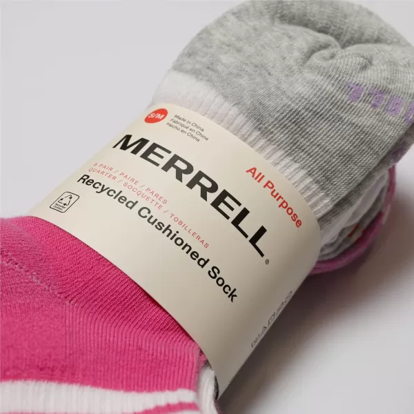 imageMerrel Mens and Womens Recycled Cushioned Socks  6 ampamp 12 Pairs  Hiking Arch SupportAnkle  Pink Assorted 6 Pairs
