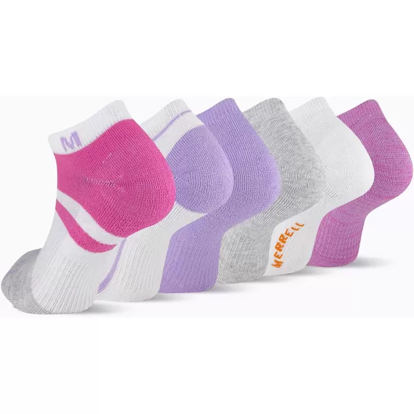 imageMerrel Mens and Womens Recycled Cushioned Socks  6 ampamp 12 Pairs  Hiking Arch SupportLow Cut  Pink Assorted 6 Pairs