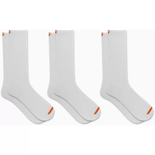imageMerrell Mens and Womens Cushioned Cotton Socks3 Pair PackUnisex Breathable Mesh Comfort ZonesCrew  White 6 Pairs