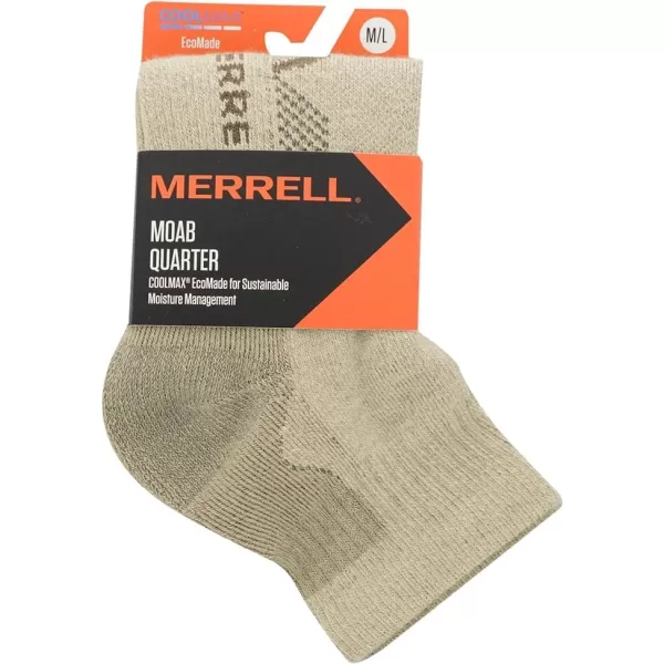 imageMerrell Mens and Womens MOAB Hiking Mid Cushion Socks  Moisture Wicking ampamp Arch SupportAnkle  Oatmeal