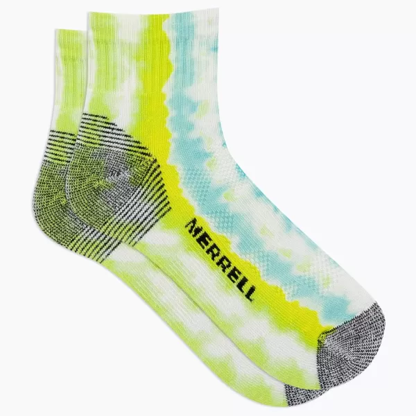 imageMerrell Mens and Womens MOAB Hiking Mid Cushion Socks  Moisture Wicking ampamp Arch SupportAnkle  Tie Dye Blue