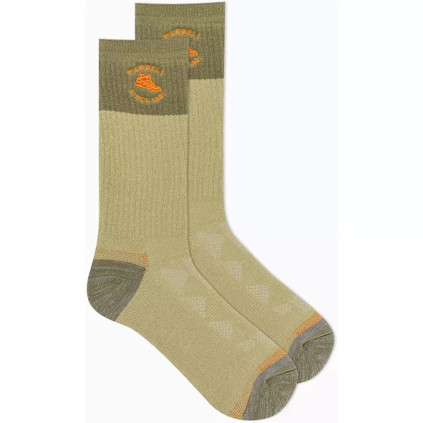 imageMerrell Mens and Womens MOAB Hiking Mid Cushion Socks  Moisture Wicking ampamp Arch SupportCrew  Green