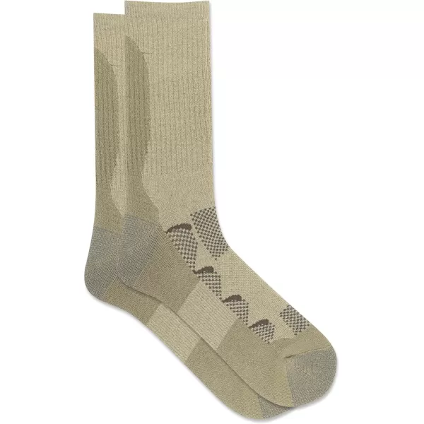 imageMerrell Mens and Womens MOAB Hiking Mid Cushion Socks  Moisture Wicking ampamp Arch SupportCrew  Oatmeal