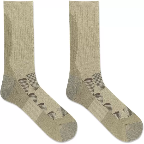 imageMerrell Mens and Womens MOAB Hiking Mid Cushion Socks  Moisture Wicking ampamp Arch SupportCrew  Oatmeal
