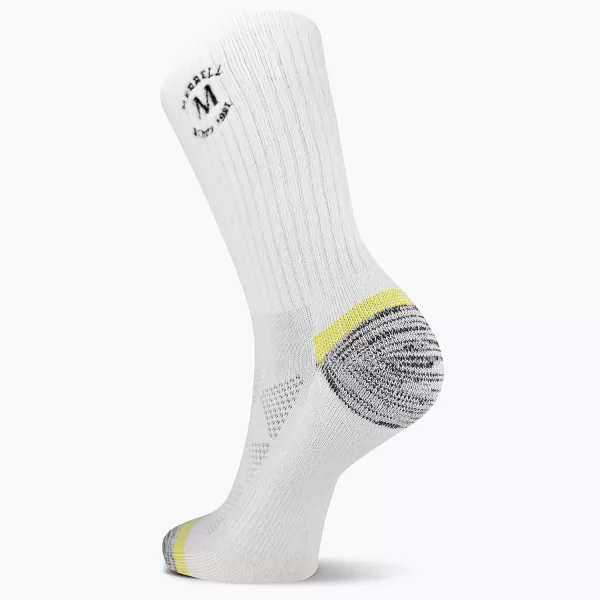 imageMerrell Mens and Womens MOAB Hiking Mid Cushion Socks  Moisture Wicking ampamp Arch SupportCrew  Since 1981 White