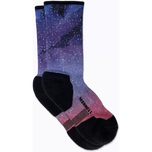 imageMerrell Mens and Womens Thermal Trail Running Crew Socks  Unisex Thermolite Lightweight Warmth and Breathable MeshPurple