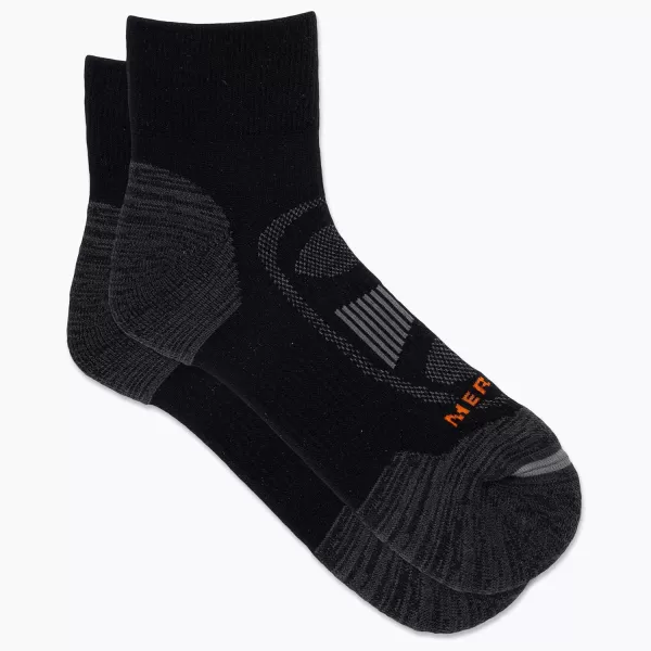 imageMerrell Mens and Womens Zoned Cushioned Wool Hiking Ankle SocksBreathable Arch SupportBlack