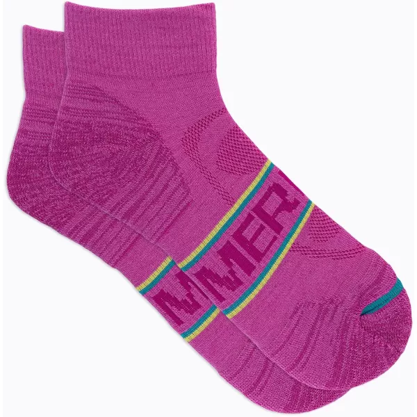 imageMerrell Mens and Womens Zoned Cushioned Wool Hiking Ankle SocksBreathable Arch SupportPink