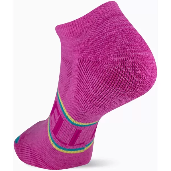 imageMerrell Mens and Womens Zoned Cushioned Wool Hiking Low Cut Socks1 Pair PackBreathable Arch SupportPink