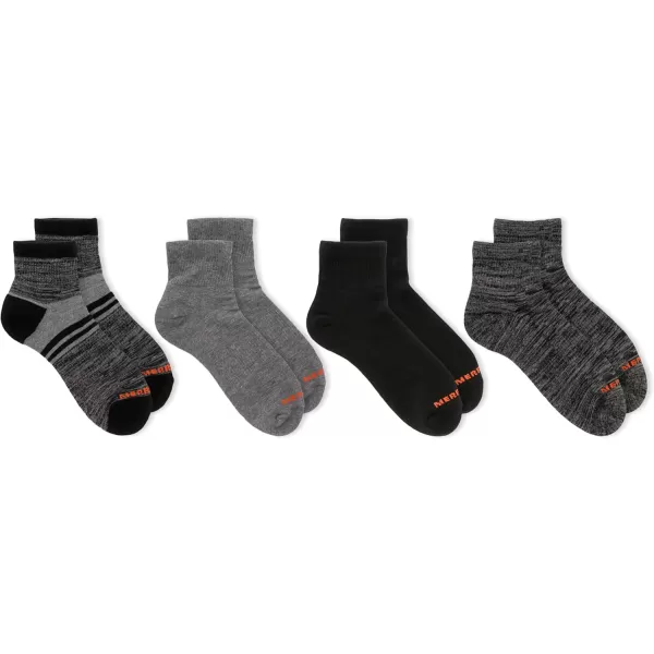 imageMerrell Unisex Adult Cushioned Midweight Ankle Socks  4 8 12 Pairs  Moisture WickingBlack Assorted