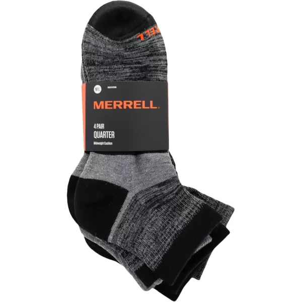 imageMerrell Unisex Adult Cushioned Midweight Ankle Socks  4 8 12 Pairs  Moisture WickingBlack Assorted