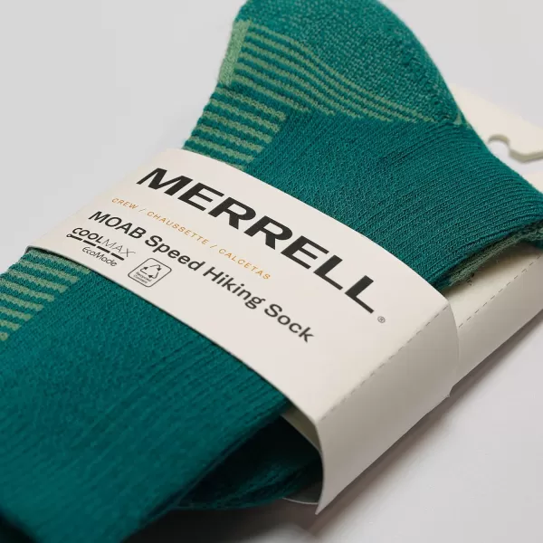 imageMerrell Unisex Adult Mens and Womens Moab Speed Lightweight Hiking Socks  Sustainable Coolmax EcomadeCrew  Turquoise