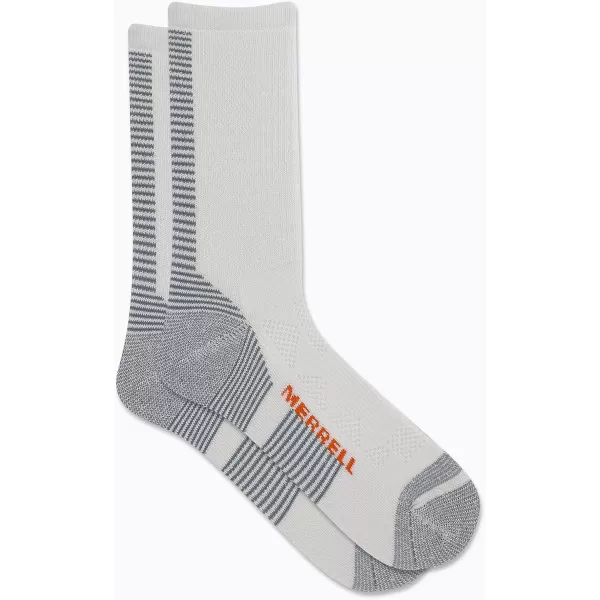 imageMerrell Unisex Adult Mens and Womens Moab Speed Lightweight Hiking Socks  Sustainable Coolmax EcomadeCrew  White