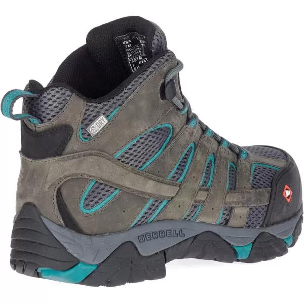 imageMerrell Womens Moab Vertex Mid Waterproof Composite Toe Construction BootPewter