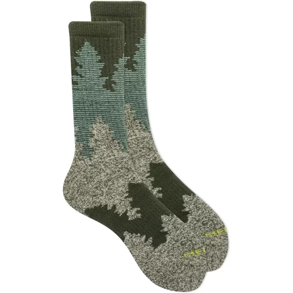 imageMerrell unisexadult Brushed Cushion Thermal Crew Socks Cushioned Soft Inner LayerGreen Trees