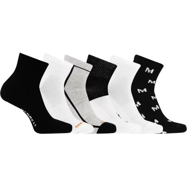 imageMerrel Mens and Womens Recycled Cushioned Socks  6 ampamp 12 Pairs  Hiking Arch SupportAnkle  Black Assorted 6 Pairs