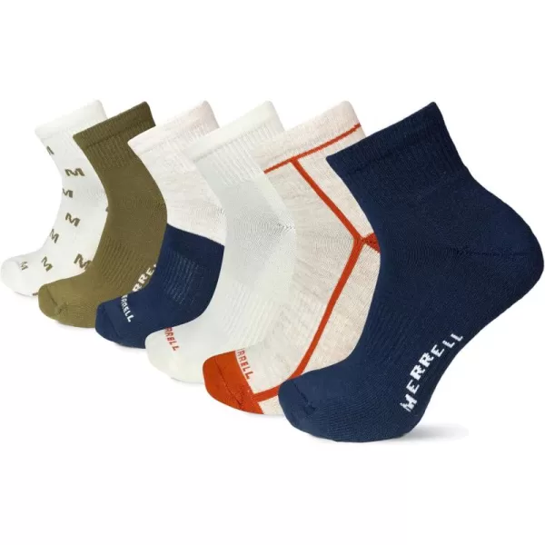 imageMerrel Mens and Womens Recycled Cushioned Socks  6 ampamp 12 Pairs  Hiking Arch SupportAnkle  Navy Assorted 6 Pairs
