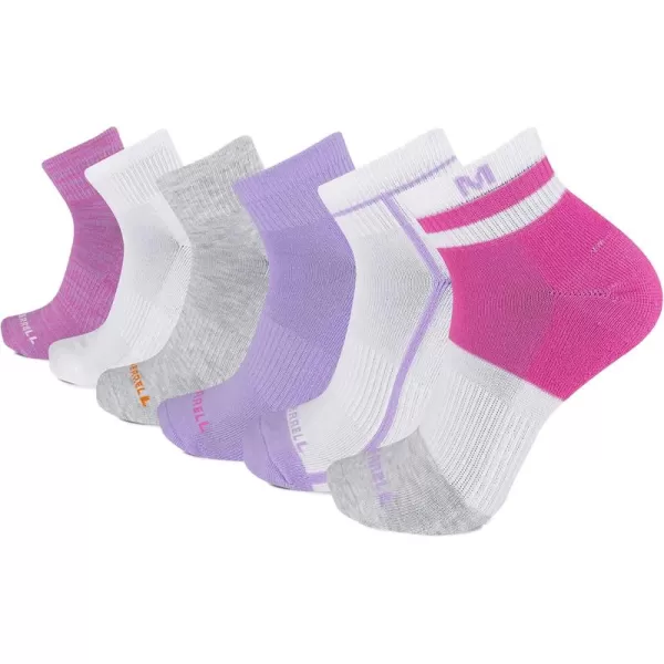 imageMerrel Mens and Womens Recycled Cushioned Socks  6 ampamp 12 Pairs  Hiking Arch SupportAnkle  Pink Assorted 6 Pairs