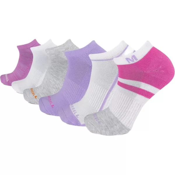 imageMerrel Mens and Womens Recycled Cushioned Socks  6 ampamp 12 Pairs  Hiking Arch SupportLow Cut  Pink Assorted 6 Pairs