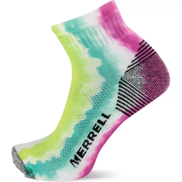 imageMerrell Mens and Womens MOAB Hiking Mid Cushion Socks  Moisture Wicking ampamp Arch SupportAnkle  Tie Dye Pink