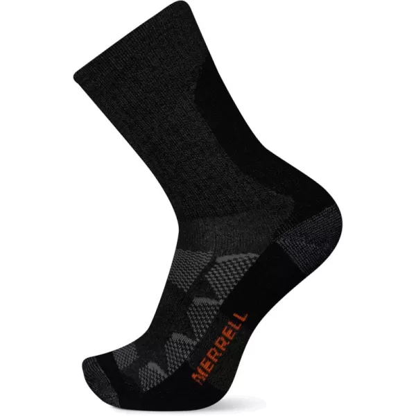 imageMerrell Mens and Womens MOAB Hiking Mid Cushion Socks  Moisture Wicking ampamp Arch SupportCrew  Charcoal