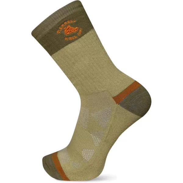 imageMerrell Mens and Womens MOAB Hiking Mid Cushion Socks  Moisture Wicking ampamp Arch SupportCrew  Green