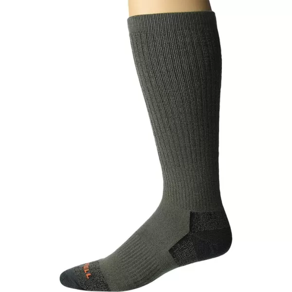 imageMerrell Mens and Womens MOAB Hiking Mid Cushion Socks  Moisture Wicking ampamp Arch SupportOlive Marl