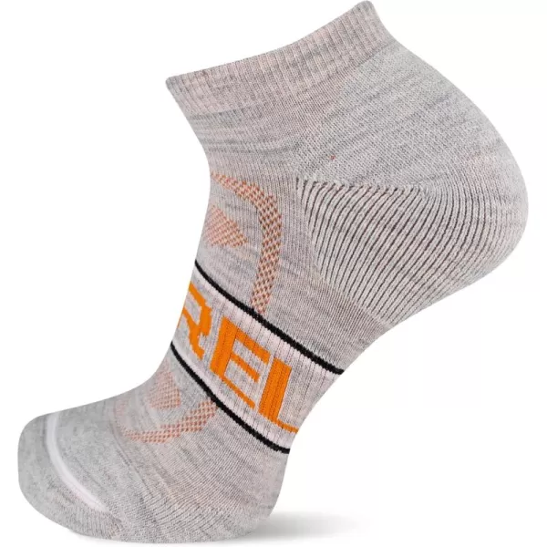 imageMerrell Mens and Womens Zoned Cushioned Wool Hiking Low Cut Socks1 Pair PackBreathable Arch SupportGray