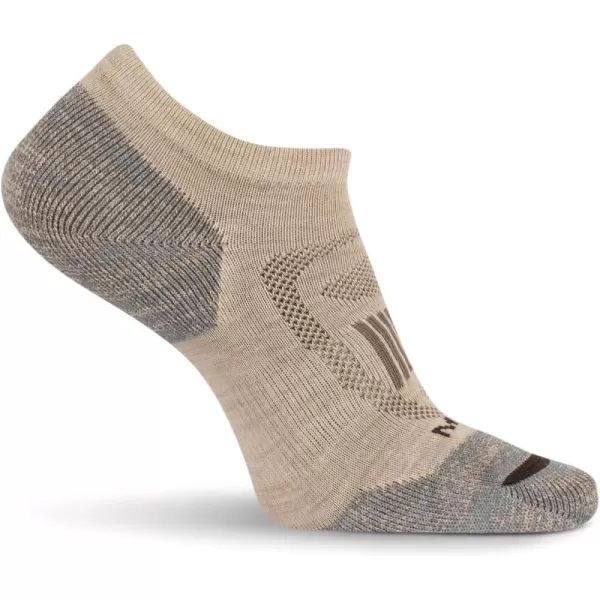 imageMerrell Mens and Womens Zoned Cushioned Wool Hiking Low Cut Socks1 Pair PackBreathable Arch SupportOatmeal Heather