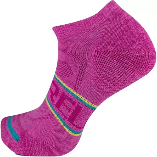 imageMerrell Mens and Womens Zoned Cushioned Wool Hiking Low Cut Socks1 Pair PackBreathable Arch SupportPink