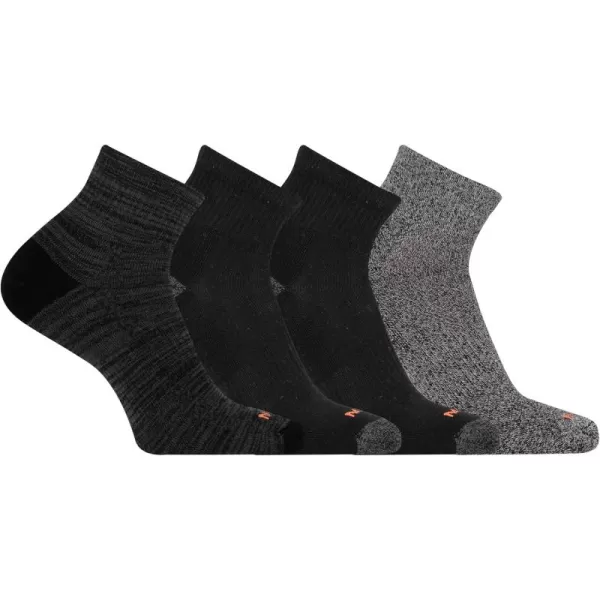 imageMerrell Unisex Adult Cushioned Midweight Ankle Socks  4 8 12 Pairs  Moisture WickingBlack 4 Pairs